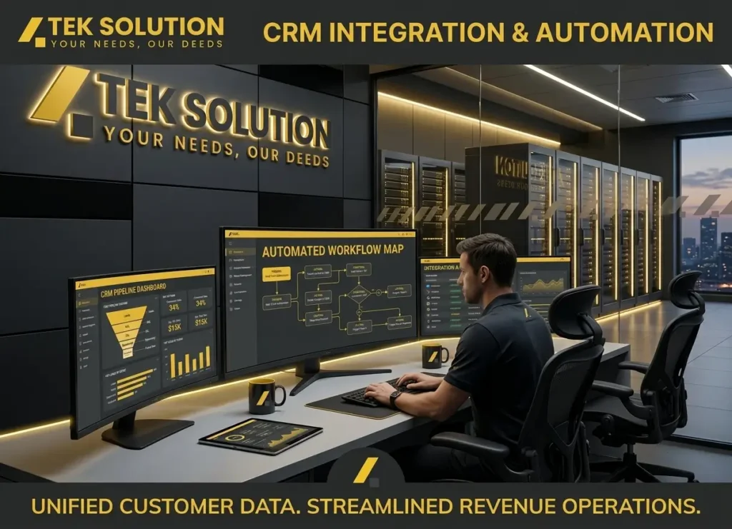 CRM integration and automation for connected customer management