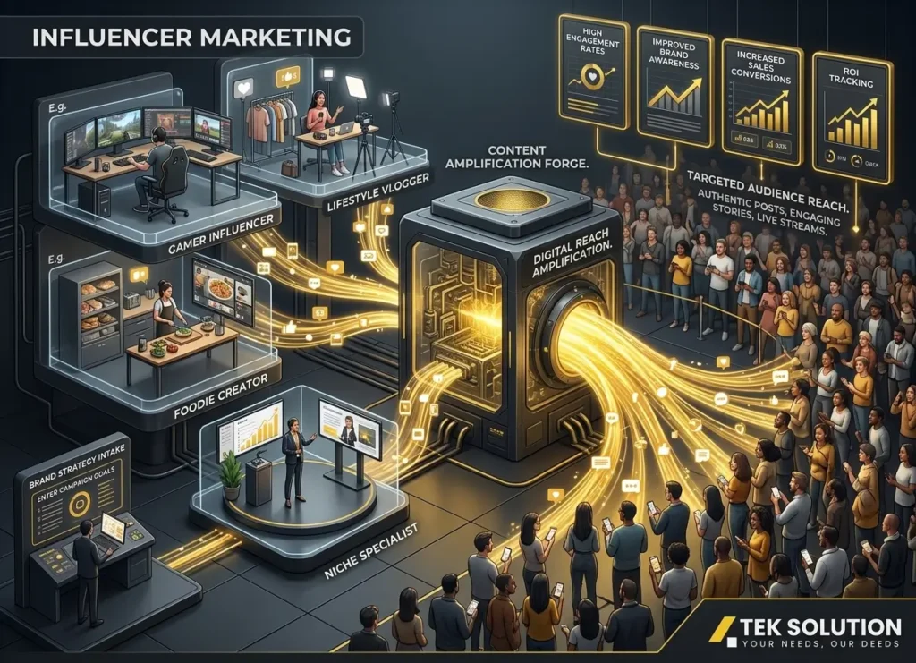 Influencer marketing services for creator partnerships and brand awareness