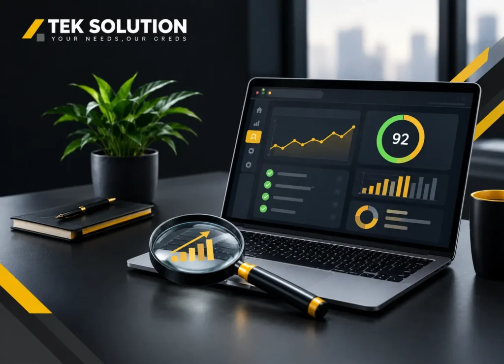 SEO audit analyzing website technical and search performance