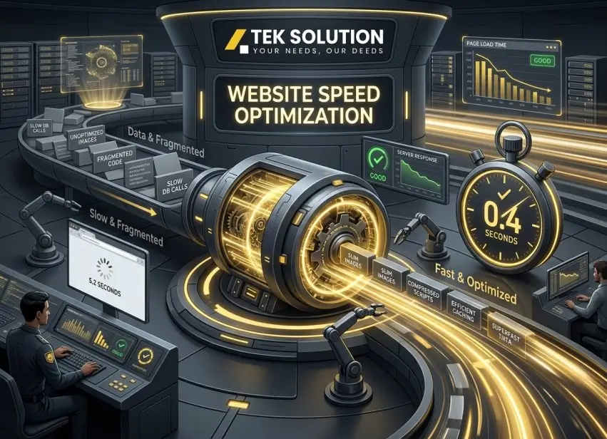Website speed optimization services for improving page performance and Core Web Vitals